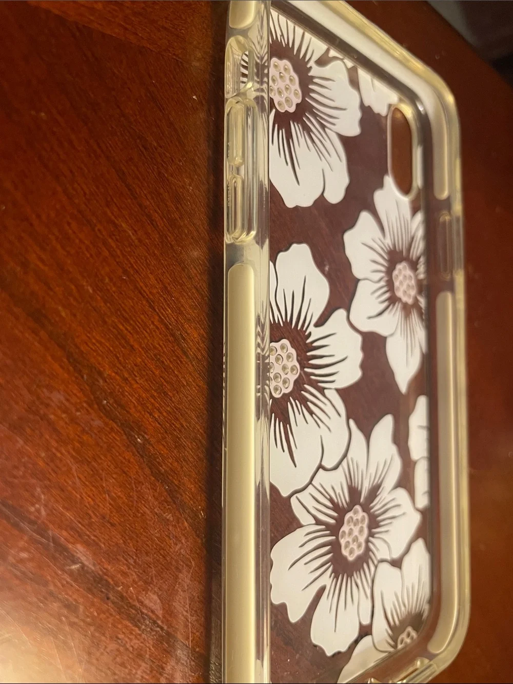 kate spade Clear iPhone Case with Hollyhocks iPhone X/XS
